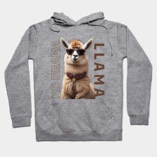 No Drama Llama Cool Alpaca Wear Sunglasses Hoodie